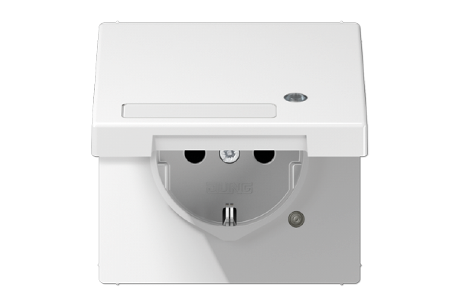 Розетка Schuko с крышкой Jung LS1520NAKLKOWW