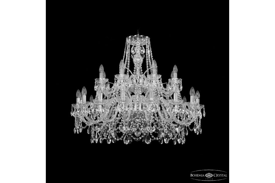 Подвесная люстра Bohemia Ivele Crystal 1411/16+8/360/2d Ni