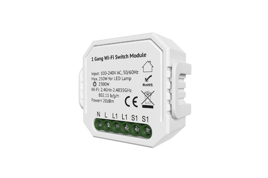 Одноканальное Wi-Fi реле-выключатель Denkirs Relay RL1001-SM/1