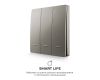 Выключатель кинетический 3кл., IP44, 2,4 ГГц, Smart, сер. Apeyron 04-80