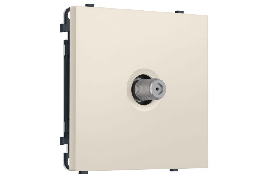 Комплект механизма TV розетки SAT SIGMA Бежевый матовый 5-2400MHz 3.5dB QUANT PRO Ambrella Volt MS333050 (SP3330, PR215)
