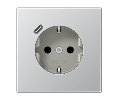 Розетка 2K+З USB Typ C Jung AL1520-18C