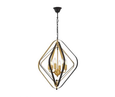 Подвесная люстра Lumina Deco Crulia LDP 8005-6 BK+MD