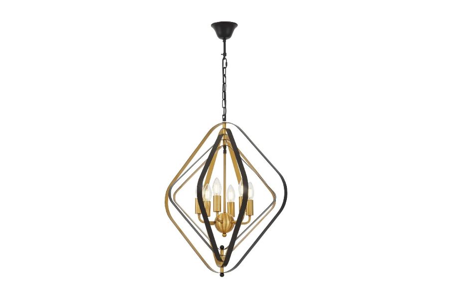 Подвесная люстра Lumina Deco Crulia LDP 8005-6 BK+MD