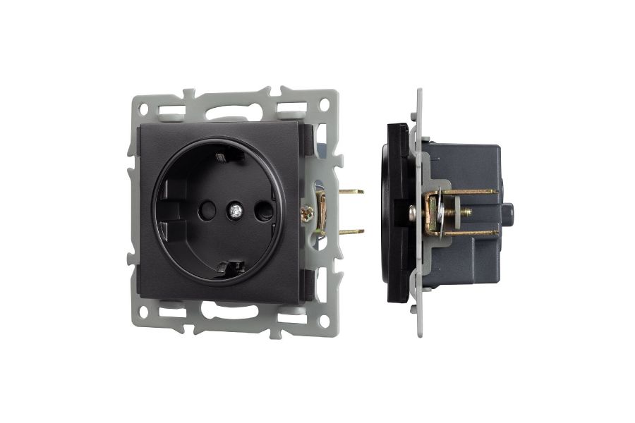 Механизм электрической розетки Arlight SCT-MEU1-PL-BK (250V, 16A) 043731