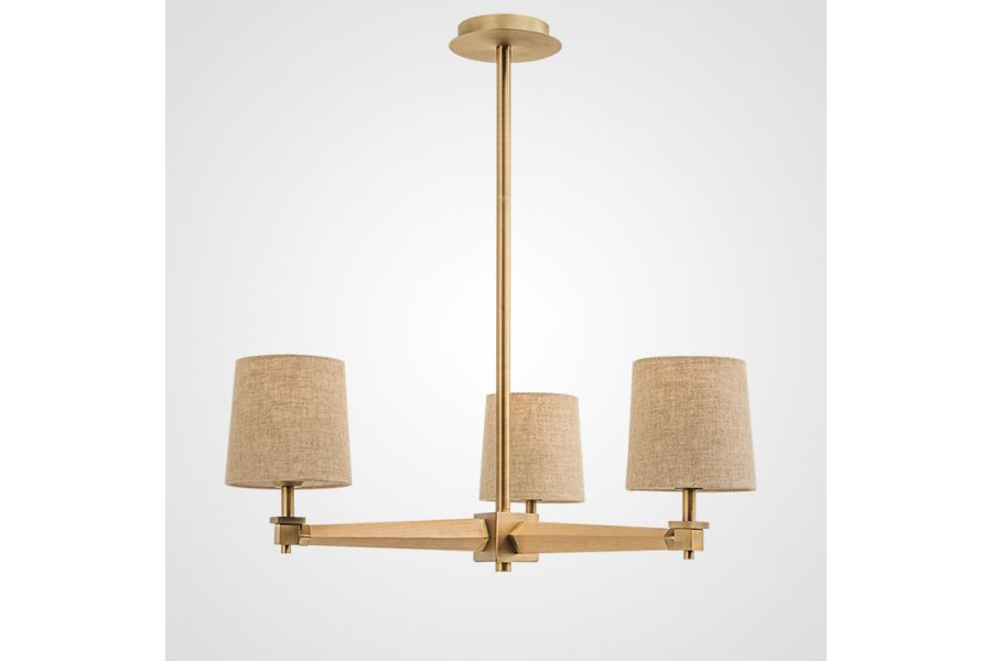 Люстра на штанге ImperiumLoft Stavra Jorgenson Beige/Light Wood 203577-26