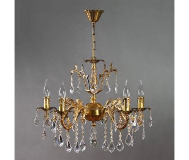 Подвесная люстра Ambiente Granada 2118/5 AB Leaf Crystal