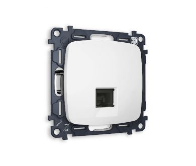 Купить Комплект механизма компьютерной розетки RJ-45(8P8C) CAT6 со шторкой Ambrella Volt Omega MO132010 Комплект механизма компьютерной розетки RJ-45(8P8C) CAT6 со шторкой Ambrella Volt Omega MO132010