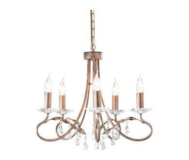 Подвесная люстра Elstead Lighting Christina CRT5-SILVER-GOLD