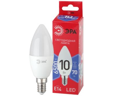 Лампа светодиодная Эра E14 10W 6500K LED B35-10W-865-E14 R Б0045337