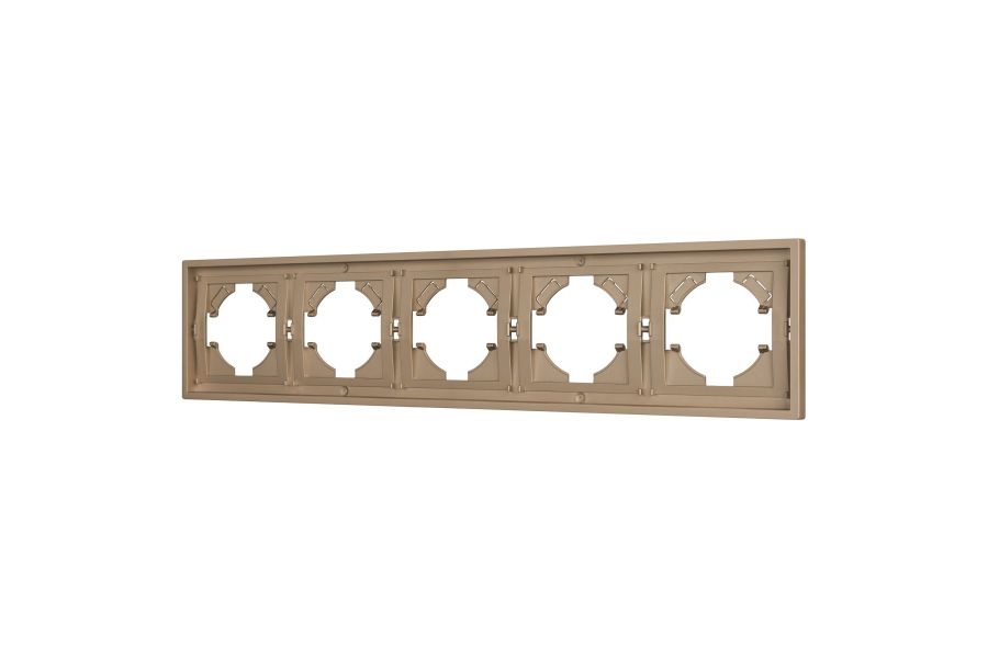 Рамка пластиковая на 5 постов Arlight FRM-TENDO-PL-5-GD 053854