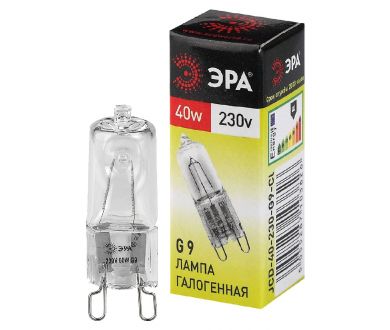 Лампа галогенная Эра G9 40W 3000K G9-JCD-40-230V-CL C0027378