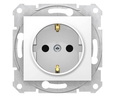Розетка Schneider Electric Sedna с з/к со шторками 16A 250V SDN3001721