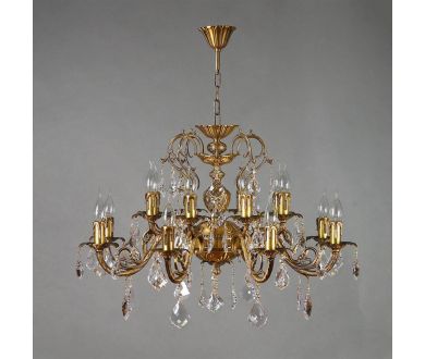 Подвесная люстра Ambiente Alicante 8888/8+8 AB Leaf Crystal