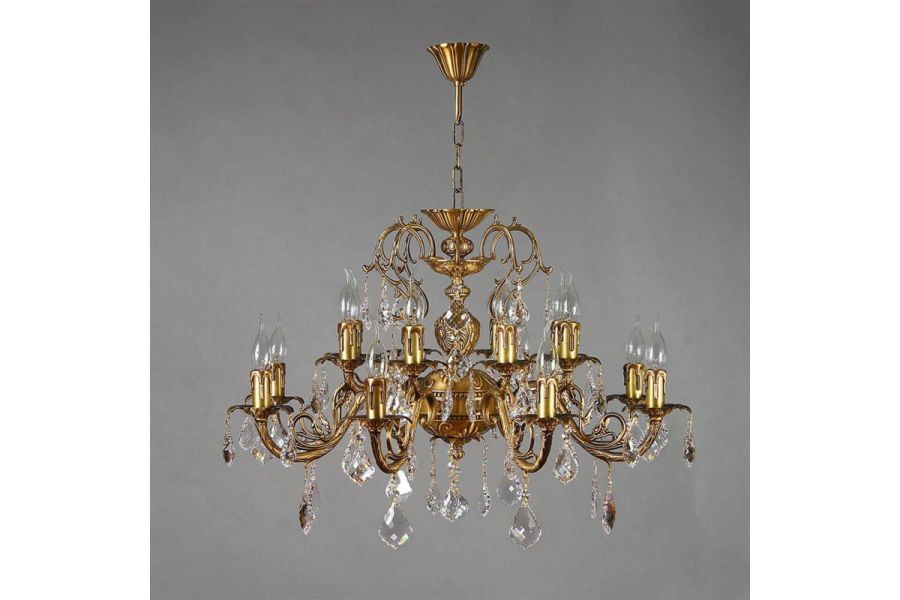 Подвесная люстра Ambiente Alicante 8888/8+8 AB Leaf Crystal