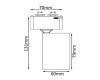 Трековый светильник Crystal Lux CLT 0.31 001 CLT 0.31 001 60 BL