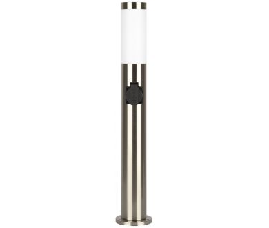 Ландшафтный светильник ЭРА Беллона GBF-103-1-SL-0650 230В Е27 IP54 серебро с розеткой Б0071046