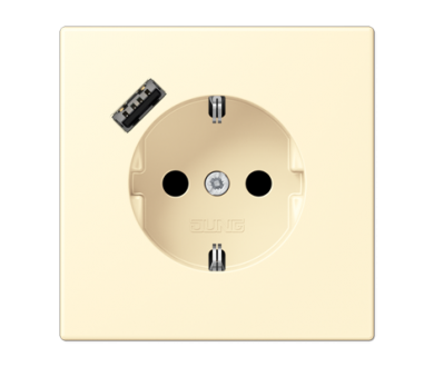 Купить Розетка 2K+З USB Typ A Jung LC1520-18A201 Розетка 2K+З USB Typ A Jung LC1520-18A201