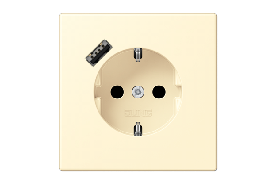 Розетка 2K+З USB Typ A Jung LC1520-18A201