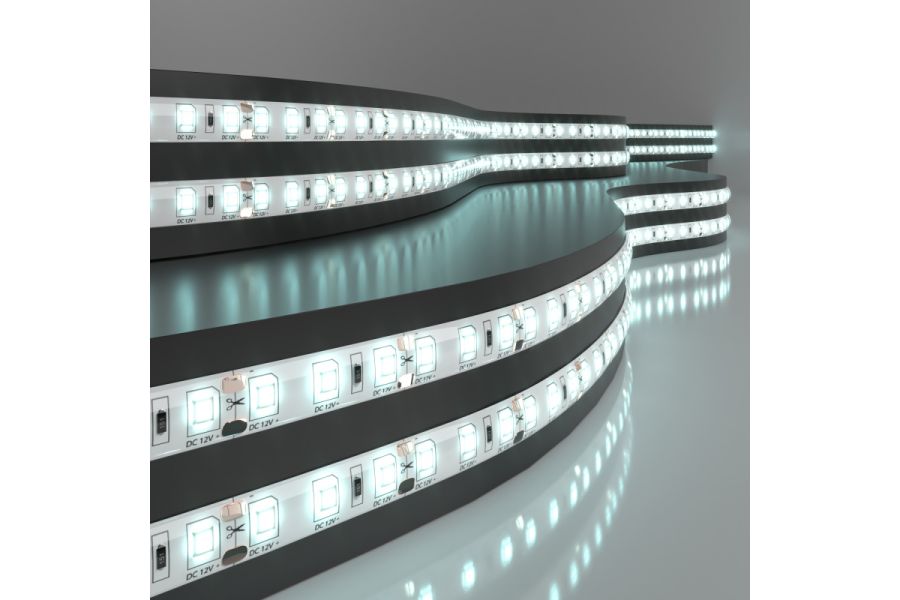 Светодиодная лента Elektrostandard 12V 9,6W 120Led 2835 IP65 холодный белый, 5м 4690389167058