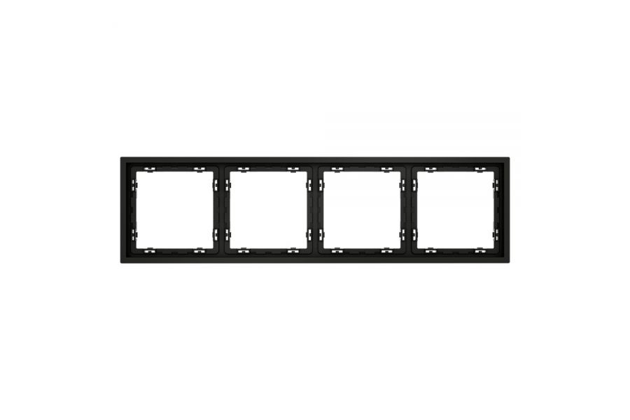 Рамка на 4 поста Voltum S70 VLS100408 (черный матовый)