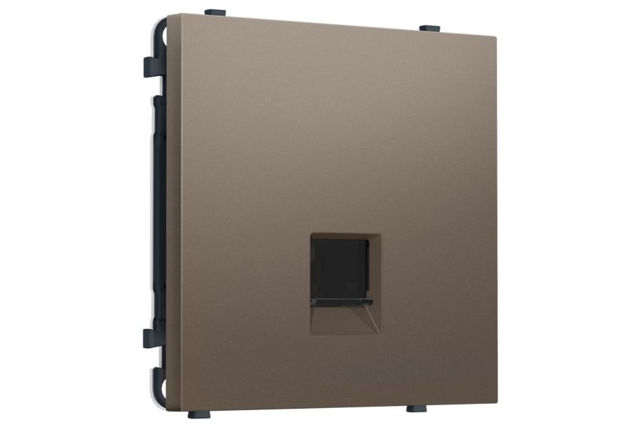 Комплект механизма компьютерной розетки SIGMA Темная бронза матовый RJ-45 Ambrella Volt MS642010 (SP6420, PR188)