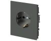 Розетка Эра Arktik 16-2101-06 с заземлением 2P+E Schuko 16А-250В графит Б0070419