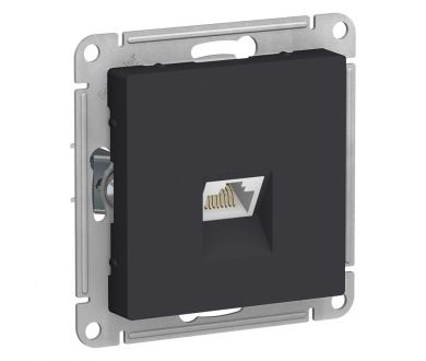 Розетка компьютерная RJ45, механизм Systeme Electric AtlasDesign Карбон ATN001083