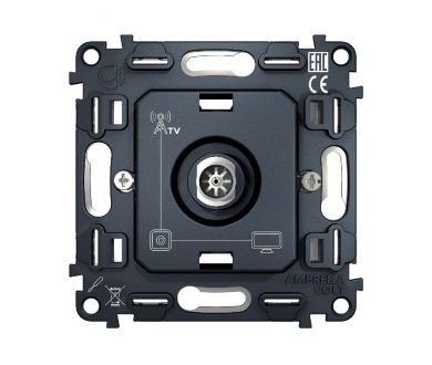 Механизм TV розетки оконечной 50-870 MHz 1dB Ambrella Volt Quant VM202
