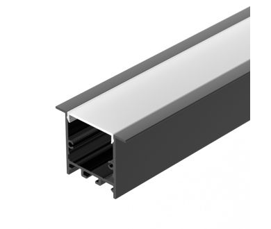 Алюминиевый профиль Arlight SL-LINIA49S-F-2000 ANOD BLACK 039389
