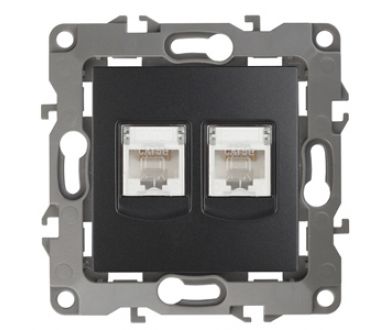 Розетка информационная двойная 2XRJ45 Эра 12-3108-05 Б0014733