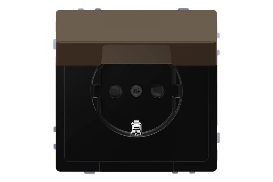 Розетка Schneider Electric Merten D-Life 16A с/з и крышкой MTN2310-6052