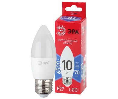 Лампа светодиодная Эра E27 10W 6500K LED B35-10W-865-E27 R Б0045338