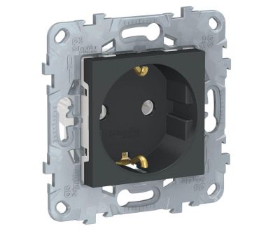 Розетка Schneider Electric Unica New с/з без шторок 16A 250V NU503654