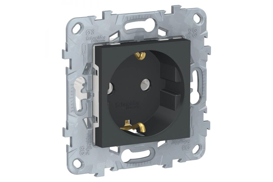 Розетка Schneider Electric Unica New с/з без шторок 16A 250V NU503654