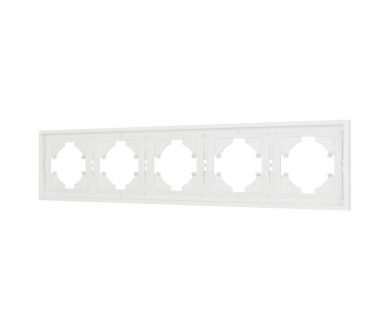 Рамка пластиковая на 5 постов Arlight FRM-TENDO-SFPL-5-WH 054660