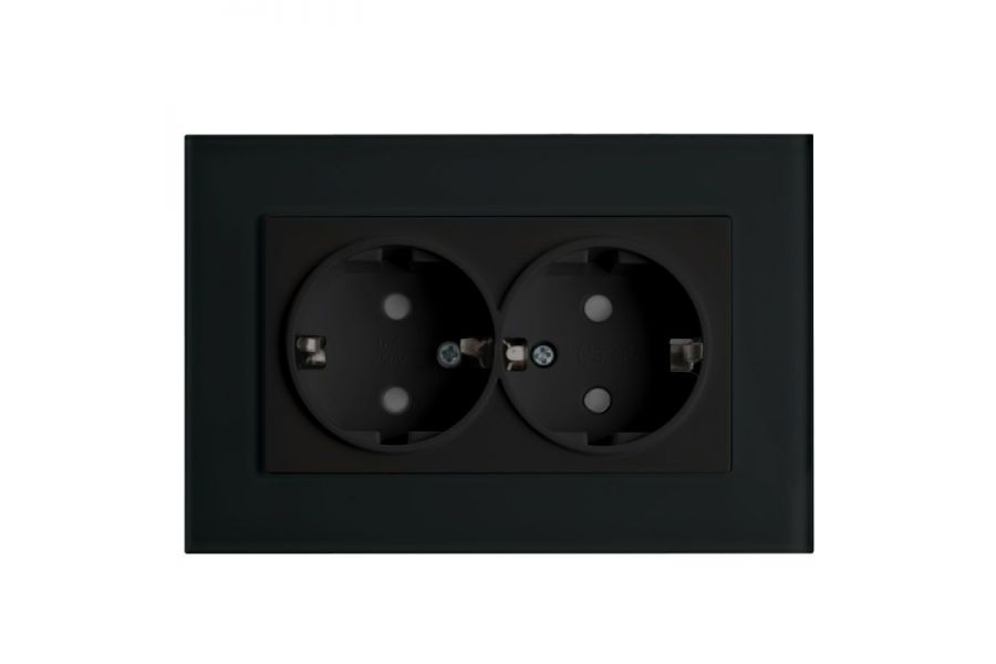 Розетка 2-местная Stekker PST16-9011-03 с защитной шторкой 39482