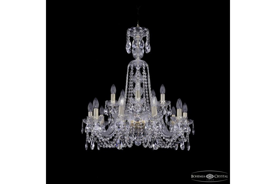 Подвесная люстра Bohemia Ivele Crystal 1402/10+5/240/XL-77 G
