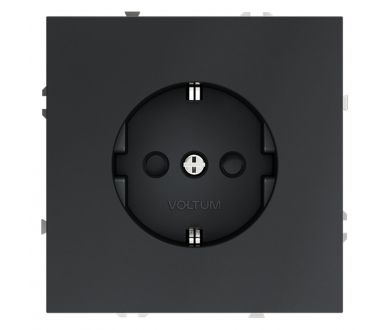 Розетка со шторками Voltum S70 VLS040207 (графит)