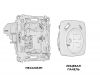 Комплект механизма розетки 2USB A+C 20W (быстрая зарядка) с/з Ambrella Volt Omega MO610010
