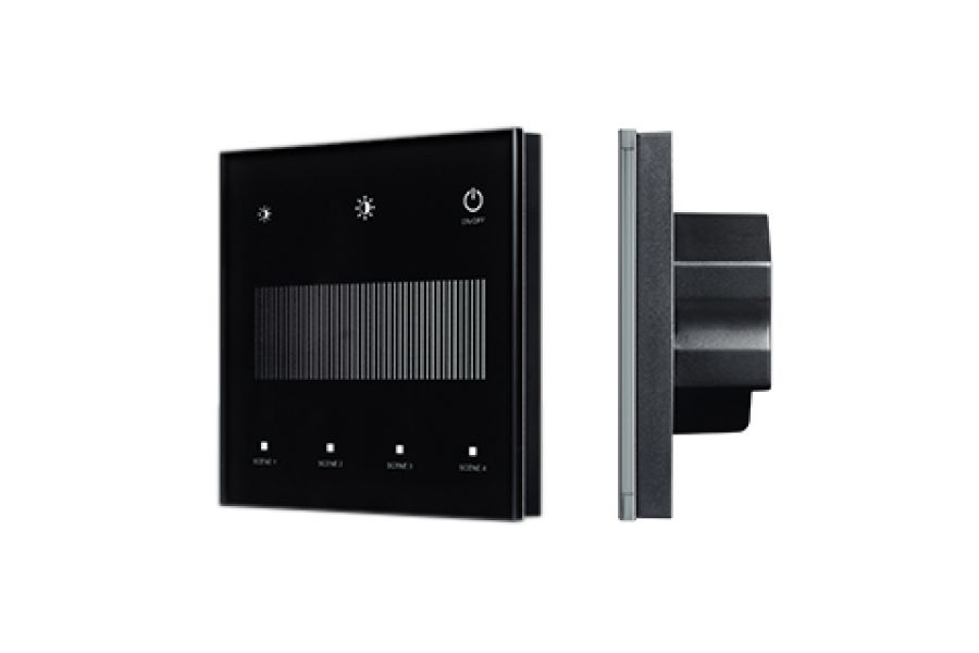 Сенсорная панель Arlight SMART-DALI-301-11-1G-4SC-DT6 Черная (230V, встраиваемая, 2.4G) (IARL, IP20 Пластик) 046560