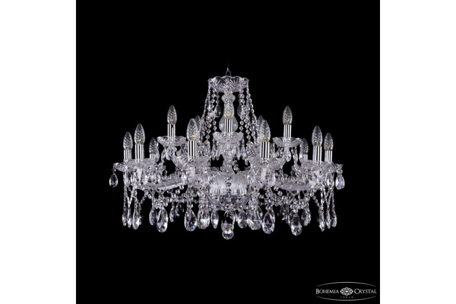 Подвесная люстра Bohemia Ivele Crystal 1413/10+5/300 Ni