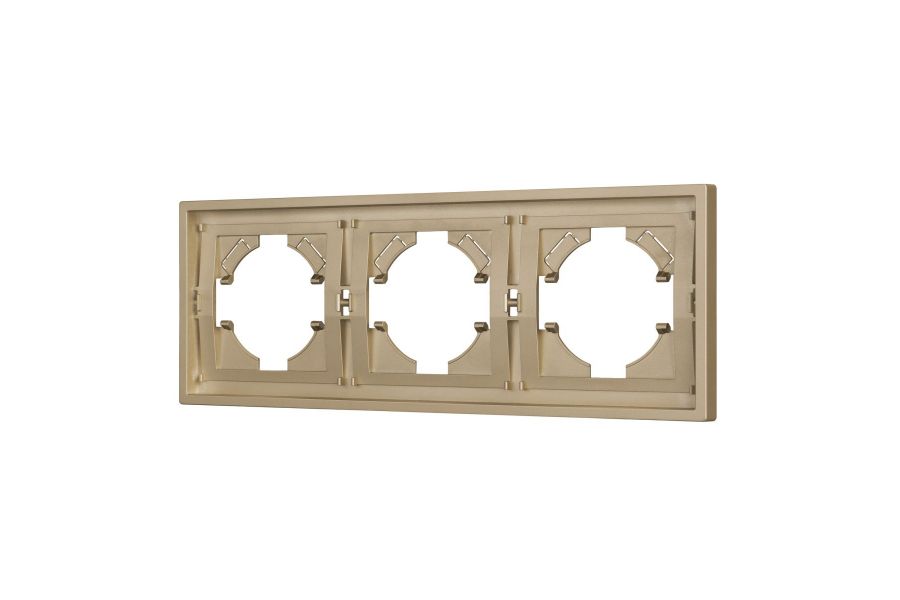 Рамка пластиковая на 3 поста Arlight FRM-TENDO-SFPL-3-GD 054651