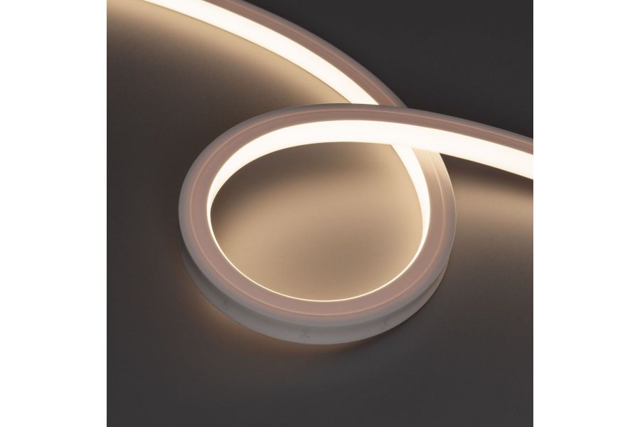 Светодиодная герметичная лента Arlight NOVA-TOP-PU-A120-16x15mm 24V Warm3500 (10 W/m, IP68, 5m, wire x2) 049073