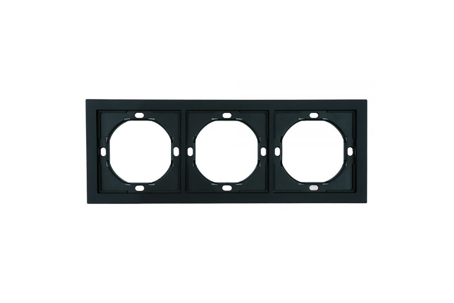 Рамка 3-местная Stekker Мия PFR00-3003-05 черный бархат 50463