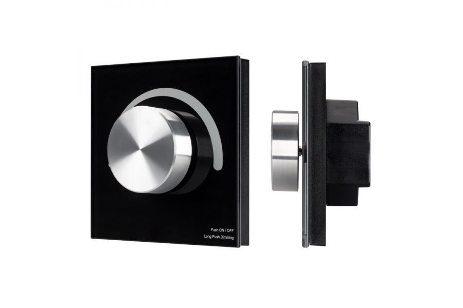 Панель Arlight Smart-P37-Dim-IN Black (230V, 1.2A, Triac, Rotary, 2.4G) 028109