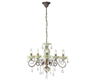 Подвесная люстра Arte Lamp Onyx Green A9592LM-5AB