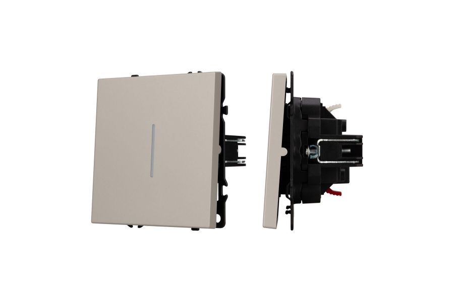 Механизм выключателя одноклавишный проходной Arlight LED SWT-NOBE-MKP1-SFPL-L-CA (230V, 10A) 059430