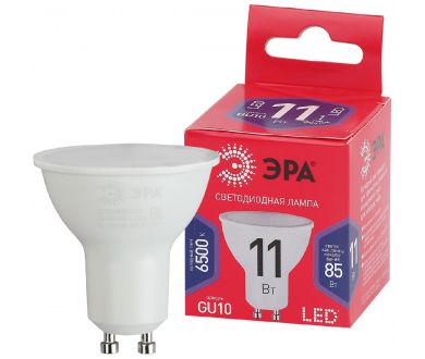 Лампа светодиодная Эра GU10 11W 6500K LED MR16-11W-865-GU10 R Б0045346