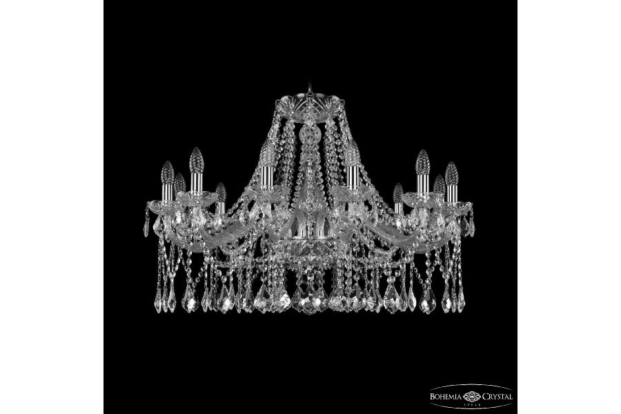 Подвесная люстра Bohemia Ivele Crystal 1413/12/300 Ni Leafs